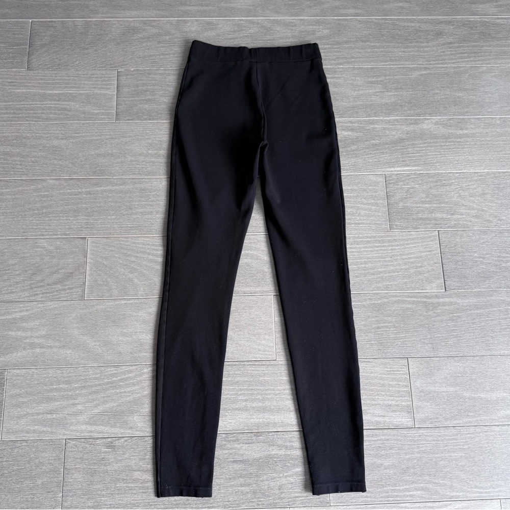 Wolford Estella Faux Suede Leggings Black Size 4 Mixed Media Velour Skinny Pant - Picture 4 of 16
